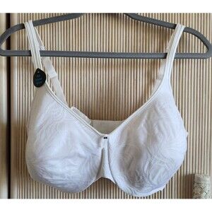 Bali Bra 40DD White No Poke Underwire Full Coverage Lined Style #3320 NEW